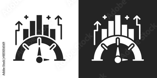 Time To Market Icon In Black And White Glyph Style