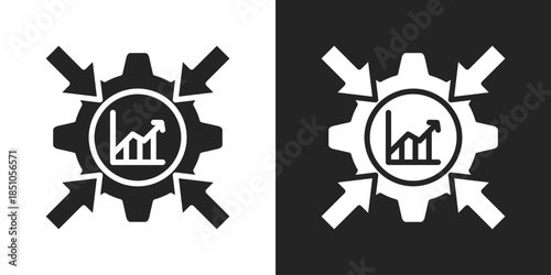 Impact Icon In Black And White Glyph Style