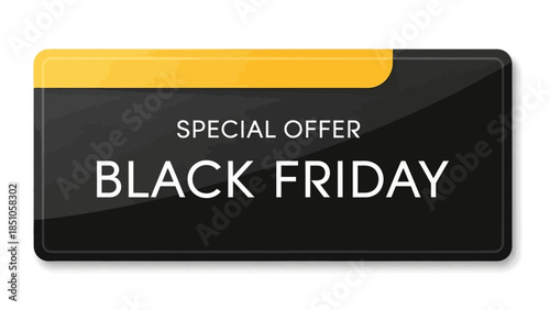 Black Friday Sale Banner with Special Offer for Retail Promotions