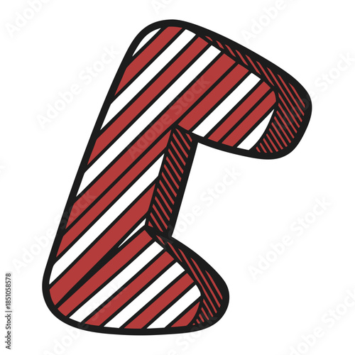 vector illustration of a letter