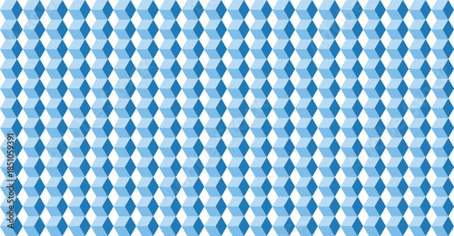 Blue background seamless geometric 3d pattern design