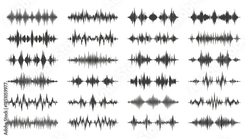 Collection of Diverse Sound Wave Patterns for Creative Design Projects