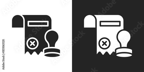 Penalty Icon In Black And White Glyph Style