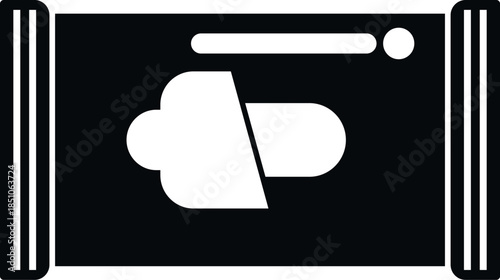 Wet wipes packaging icon illustrating disposable tissues for personal hygiene and surface cleaning