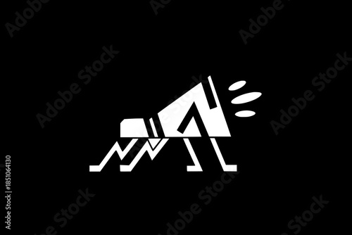 black and white Speaker logo