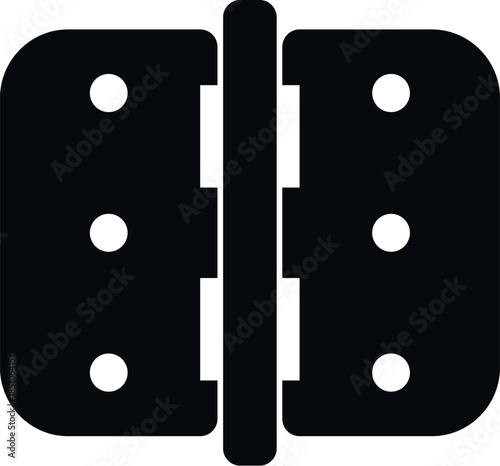 Door hinge vector graphic representing connection and movement