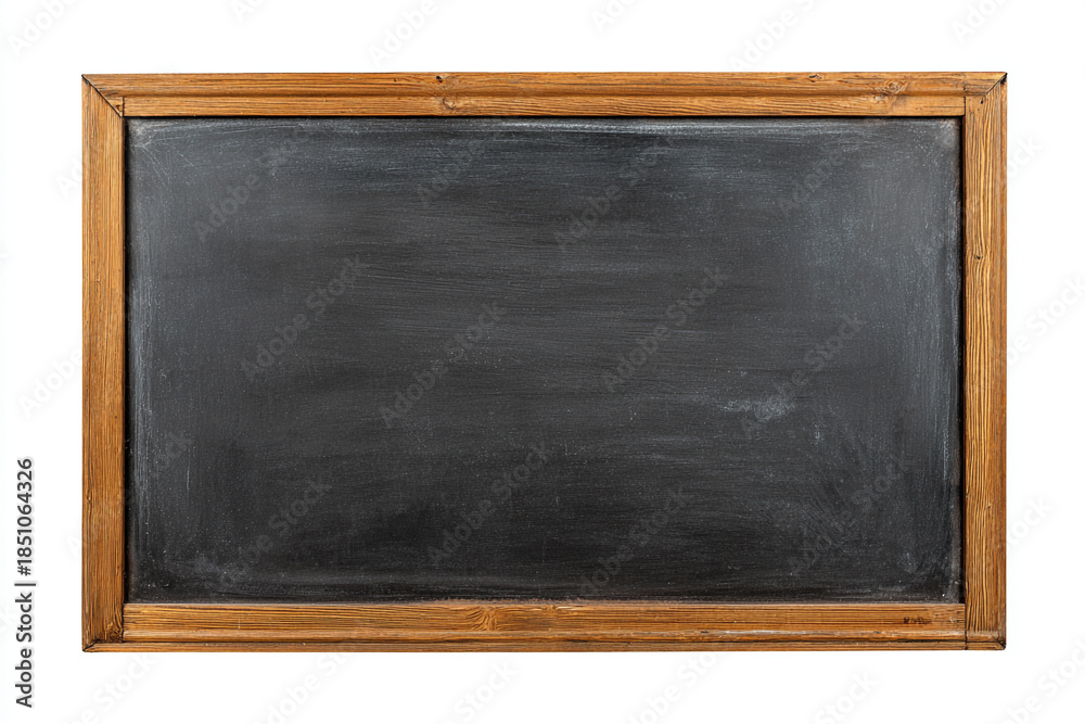 Fototapeta premium rustic wooden framed blackboard isolated on white background