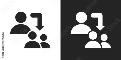 Parenting Skills Icon In Black And White Glyph Style