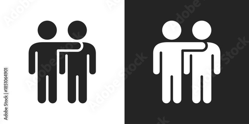 Empathy Icon In Black And White Glyph Style