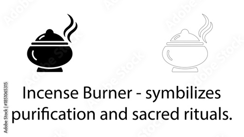 Incense burner symbolizing purification and sacred rituals