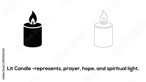 Lit candle representing prayer, hope, and spiritual light