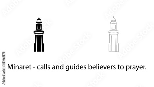 Minaret a towering structure calling muslims to prayer