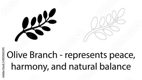 Olive branch symbol representing peace, harmony, and natural balance