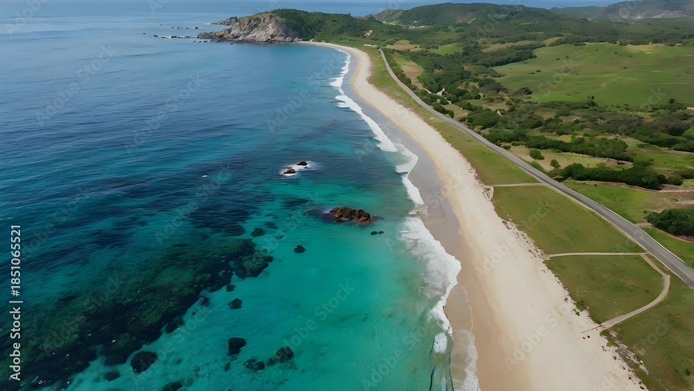 Obraz premium aerial view of the beach