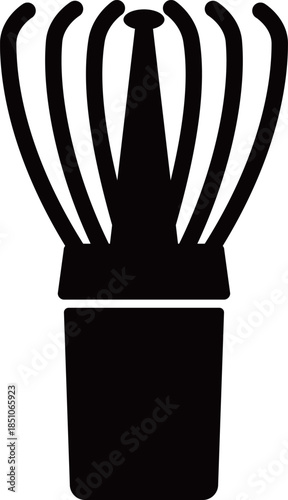 茶せんのアイコン　モノトーン