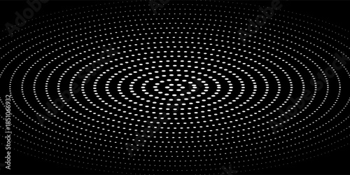 Vector spiral background with sparkles. White spot lights background.