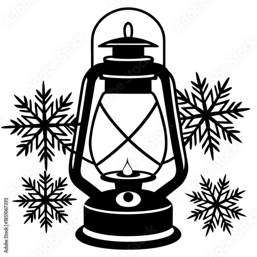 vintage oil lamp isolated