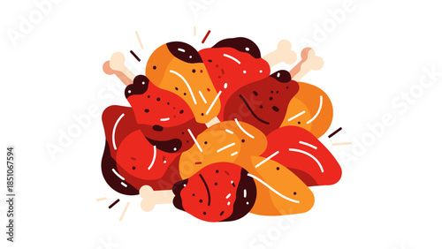 Colorful Assorted Fruits Featuring Strawberries Raspberries and Mango Slices for Healthy Eating and Food Presentation