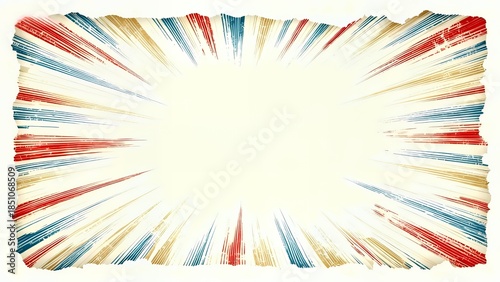 Vintage Radiant Burst: Distressed Striped Sunburst Art Design