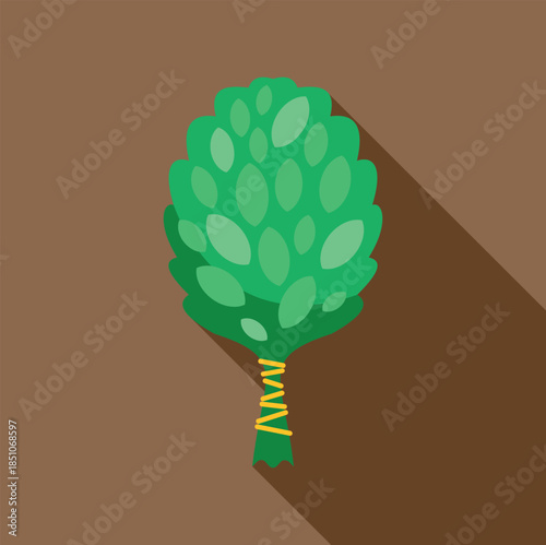 Birch broom on a brown background, usable for traditional sauna and banya treatments