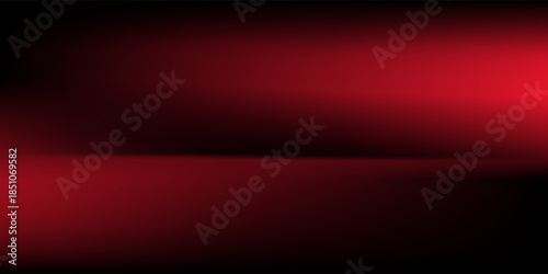 Red studio background. Abstract limbo podium studio room. Dark red gradient wall floor and spotlight scene. Showcase, promotion display. Vector stage mockup illustration