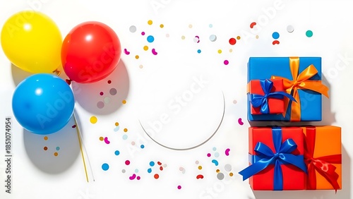 Happy birthday balloons decoration backround and festive element balloons