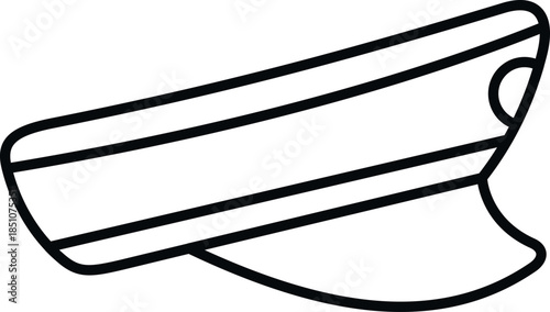 Hair barrette accessory in a simple line art drawing style