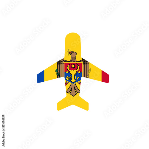 Moldova Airplane In Icon