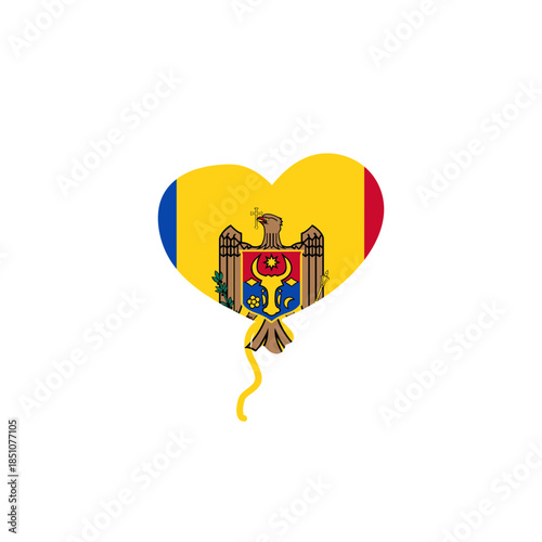 Moldova Heart Balloon In Icon