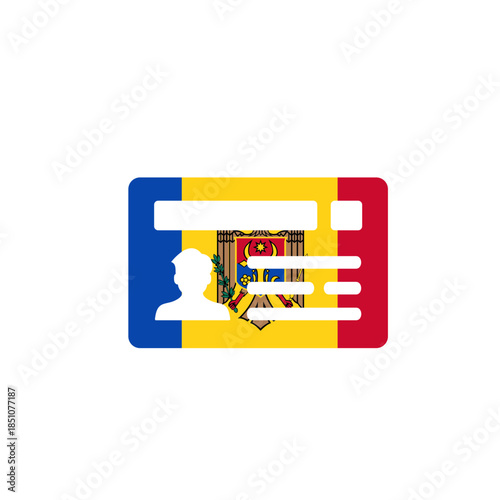 Moldova Male Id Card In Icon 39