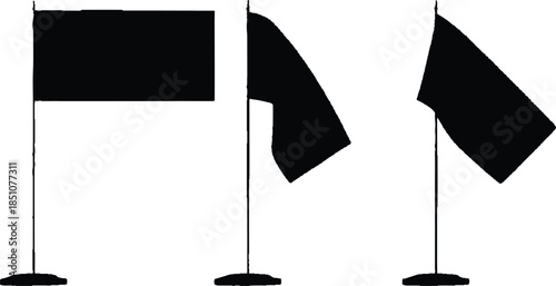 Rectangular flags, triangular gonfalons, angled pennons, and swallowtail-like shapes