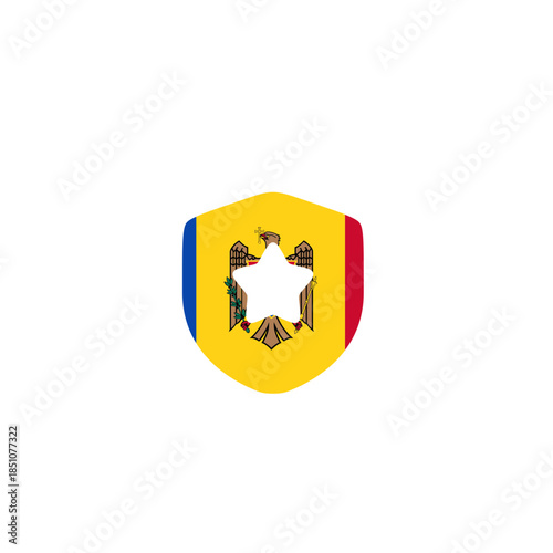 Moldova Shield Star In Icon