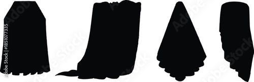 hand drawn vector illustration of a set of fashion cloths