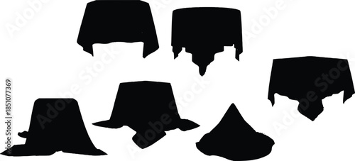 Tablecloth black silhouette set wedding