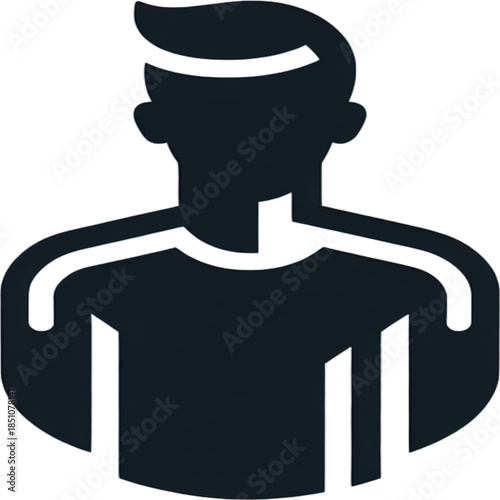 Abstract Athlete: A minimalist silhouette embodies a sports figure, ready to compete, symbolizing dedication and the spirit of competition.