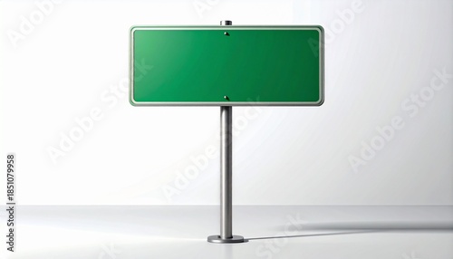 Wallpaper Mural Blank Green Road Sign on White Background with Copy Space, Directional Signpost for Text or Logo Torontodigital.ca