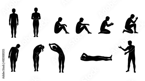 vector silhouettes of people