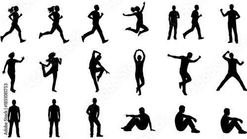 vector silhouettes of people