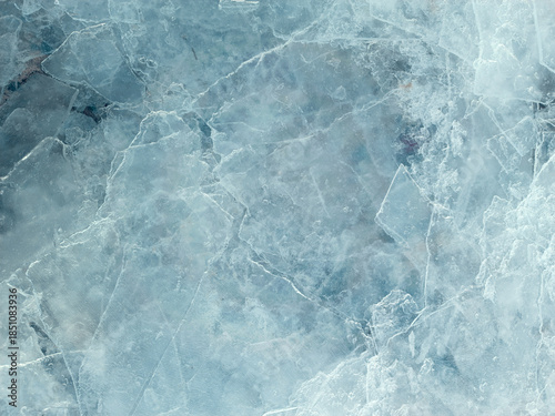 Texture of blue ice background