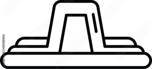 Air hockey mallet icon illustrating arcade game entertainment
