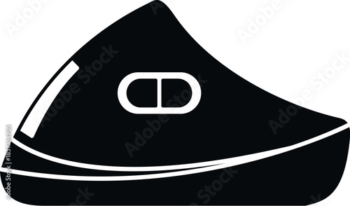 Simple personal watercraft silhouette icon representing recreation and transport