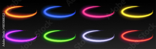 Neon Light Orbs Vector Set