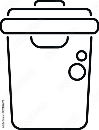 Trash can illustrating deleting, discarding, or reducing waste