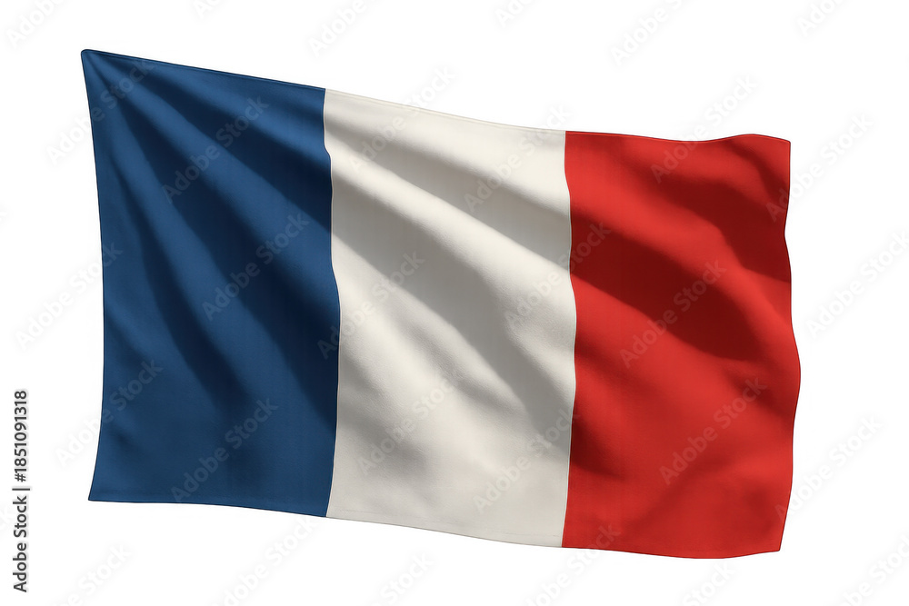 Obraz premium France national flag fluttering, symbol of french identity, country patriotism, national sovereignty, tricolor colors