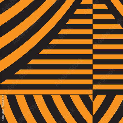 Abstract yellow and black striped background with a grunge texture that represents caution and danger