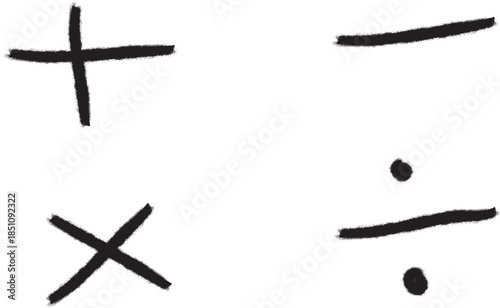 Abstract scattered ink marks and dashes