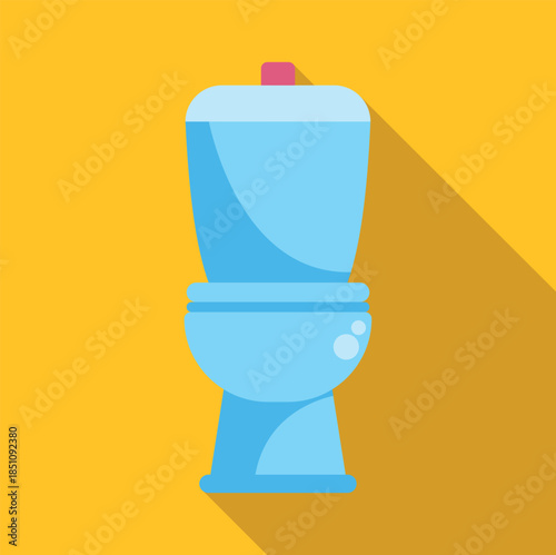 Toilet illustration showing simple hygiene and sanitation concept