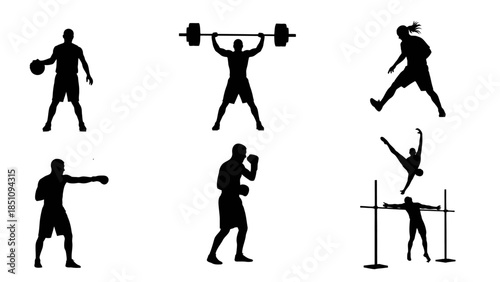 silhouette of a woman exercising with dumbbells
