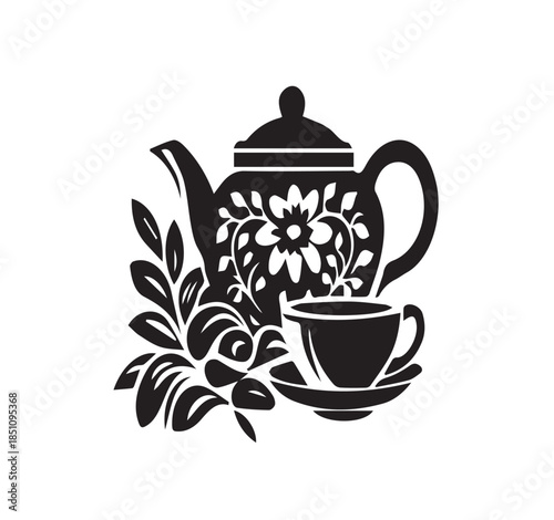 teapot and cup of tea