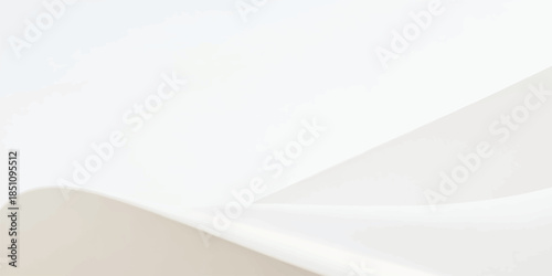 Abstract blue wave design with a curled white paper corner on a blank textured background creating a professional business template illustration for an office document backdrop